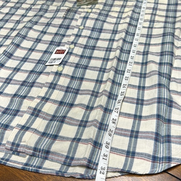 Woolrich authentic outdoor wear rugged long sleeve plaid round collar NWT shirt - Picture 8 of 11